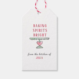 Cute Holiday 'Baking Sprits Bright' Gift Tags