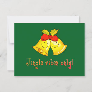 Cute Holiday Bells – Jingle Vibes Only Postcard
