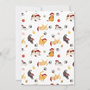 Cute Holiday Cat Pattern Card