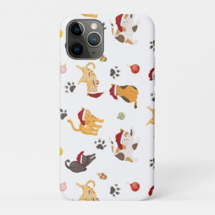 Cute Holiday Cat Pattern iPhone 11 Pro Case