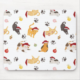 Cute Holiday Cat Pattern Mouse Mat