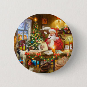Cute holiday Christmas 6 Cm Round Badge
