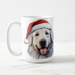 CUTE HOLIDAY CHRISTMAS GREAT PYRENEES DOG COFFEE MUG