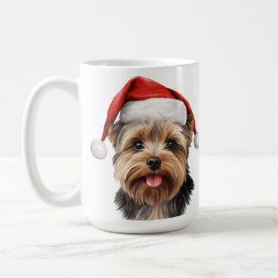 CUTE HOLIDAY CHRISTMAS YORKSHIRE TERRIER COFFEE MUG