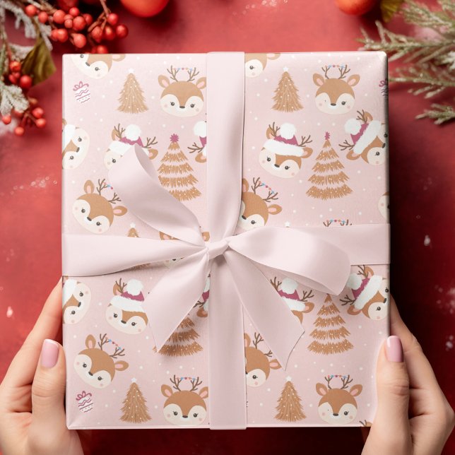  Cute Holiday Deer Wrapping Paper Sheet (Creator Uploaded)