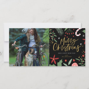 Cute Holiday Doodles LGBT Photo Holiday Card