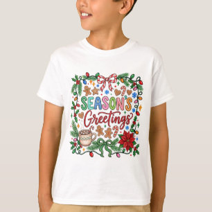 Cute Holiday Doodles Merry Christmas & Season's T-Shirt