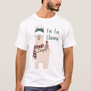 Cute Holiday Fa La Llama design T-Shirt