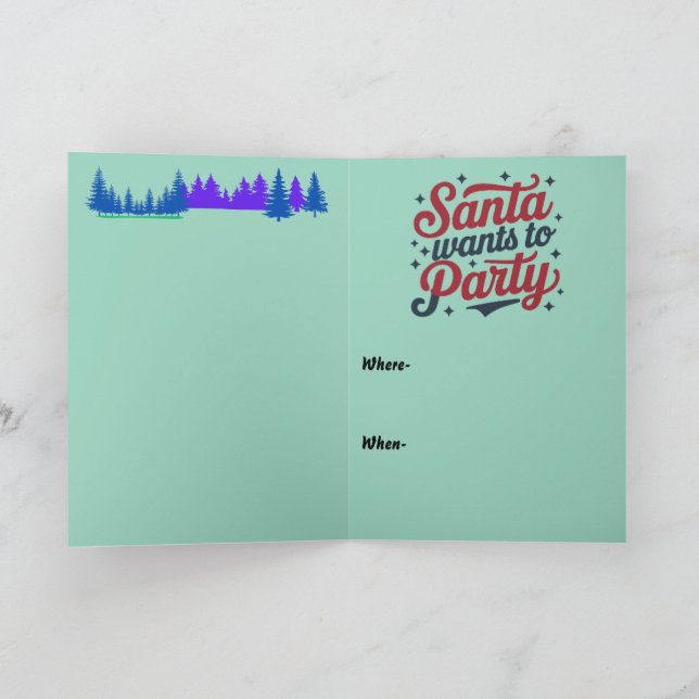 Cute Holiday Party Invitation (Inside)