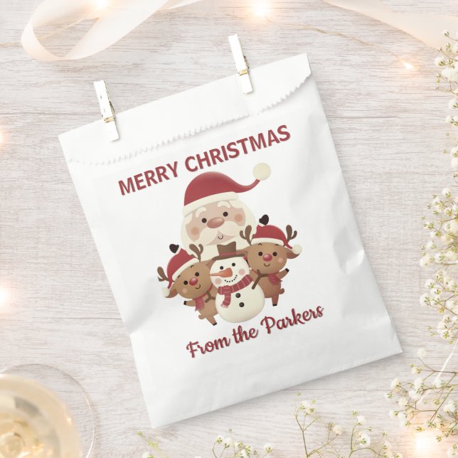 Cute Holiday  personalised favour gift bag  (Clipped)