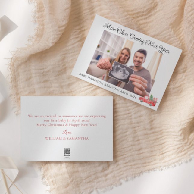 Cute Holiday Pregnancy Photo Announcement (Creator Uploaded)