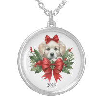 Cute Holiday Puppy Dog Necklace
