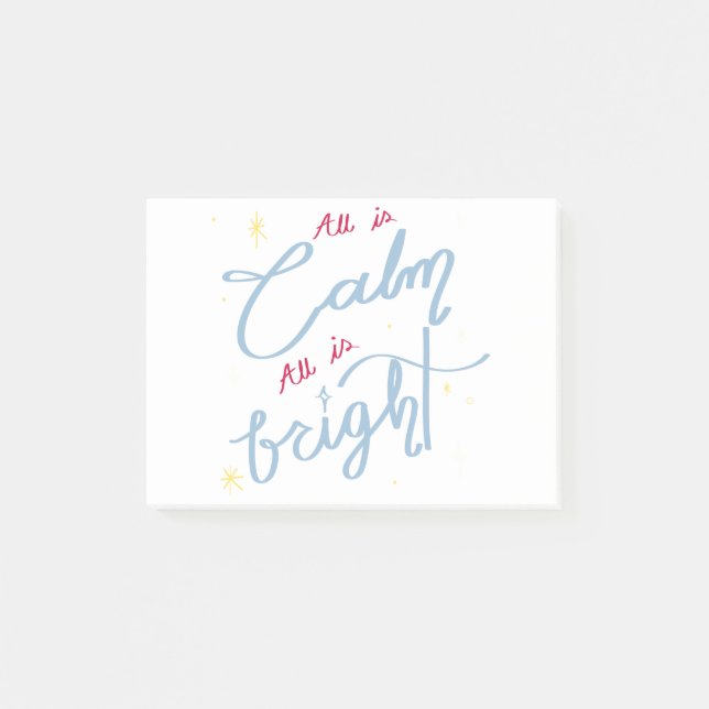 Cute holiday quote sticker, festive typography post-it notes (Front)