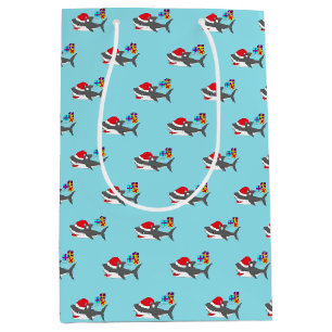 Cute Holiday Shark Gift Bag