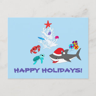 Cute Holiday Shark Postcard