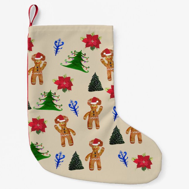 Cute Holiday Sweets Small Christmas Stocking (Front)