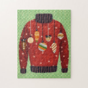 Cute Holiday Ugly Sweater Puzzle Art