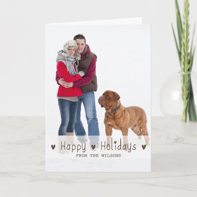Cute Holidays | Holiday Photo Greeting Card (Front)