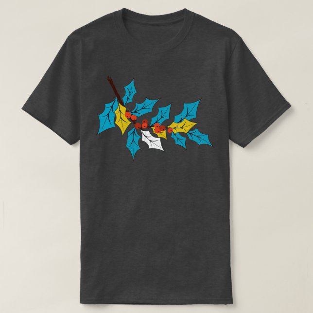 Cute Holly Branch T-Shirt (Design Front)