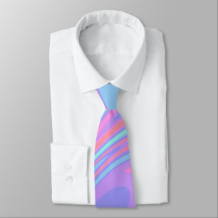 Cute Holographic Marble Art Tie