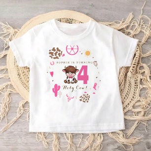 Cute Holy cow highland cow birthday T-Shirt