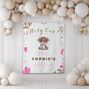 Cute Holy cow highland cow birthday  Tapestry