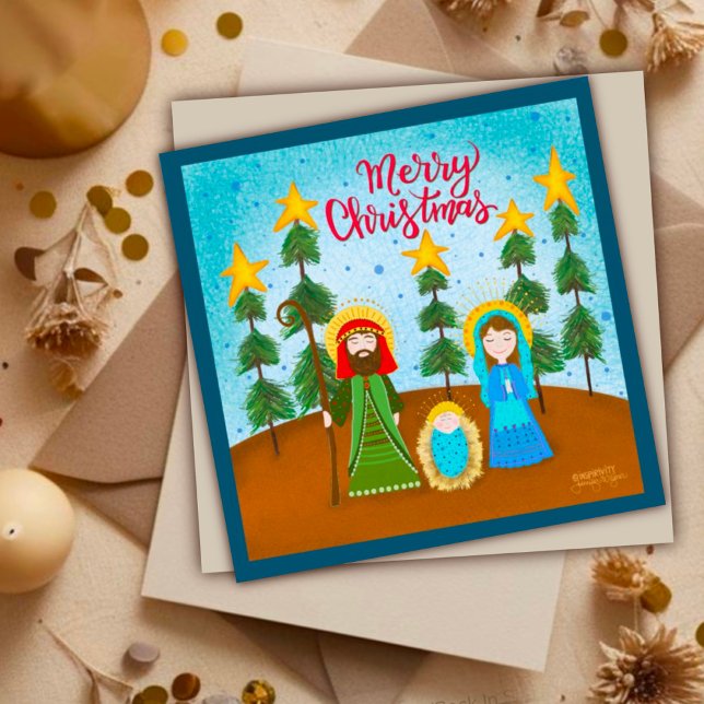 Cute Holy Family Inspirivity Holiday Card (Creator Uploaded)