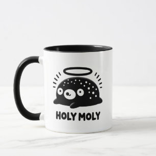 Cute “Holy Moly” Angel Mole Mug – Funny Animal