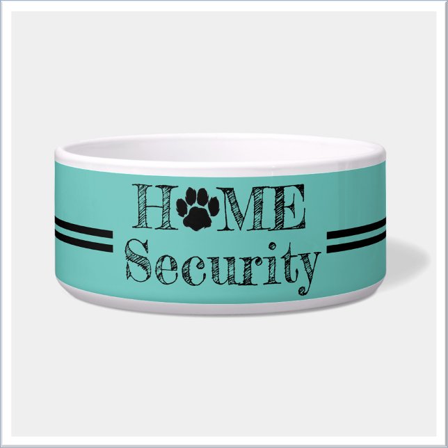 Cute Home Security Paw Print Pet Bowl (Creator Uploaded)