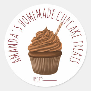Cute Homemade Cupcakes Package Stickers