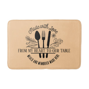 Cute homemade love customizable kitchen bath mat