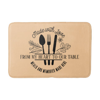 Cute homemade love customizable kitchen bath mat
