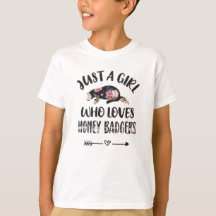 Cute Honey Badger Girl Gifts Honey Badger Lover T-Shirt