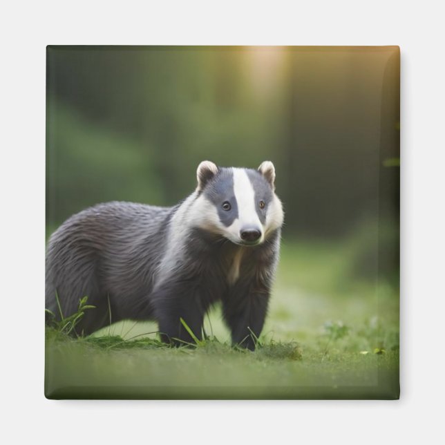 Cute Honey Badger's Wildlife Dont Care Meles Meles Magnet (Front)