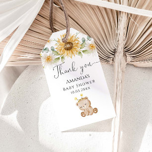 Cute Honey Bear Baby Shower Thank You Gift Tags