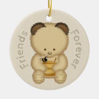 Cute Honey Bear BFF Ceramic Tree Decoration