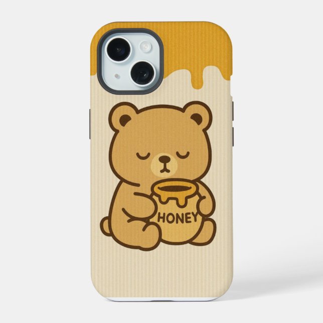 Cute Honey Bear IPhone case  (Back)