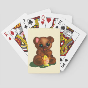 Cute Honey Bear Playing Cards