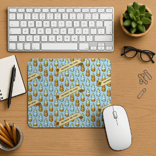 Cute Honey Bear Squeeze The Day! 80s Retro Artwork Mouse Mat