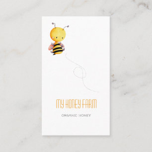 Cute Honey Bee Apiary Beekeeper Farm Business Card