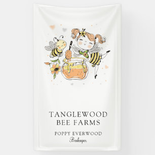 Cute Honey Bee Apiary Beekeeper Honey Products  Banner