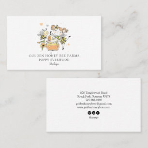 Cute Honey Bee Apiary Beekeeper Honey Products Business Card