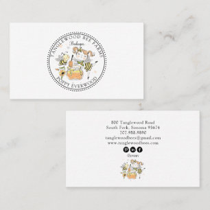 Cute Honey Bee Apiary Beekeeper Honey Products Business Card