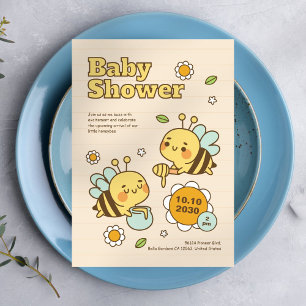 Cute Honey Bee Baby Shower Invitation