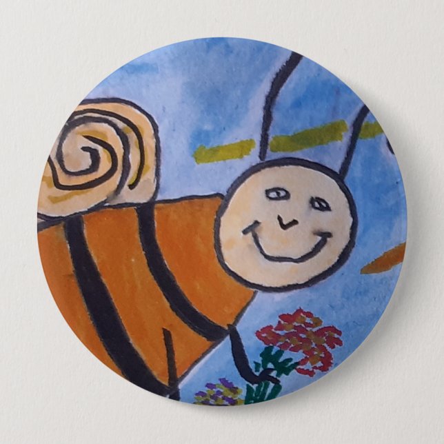 Cute Honey Bee Badge (Front)