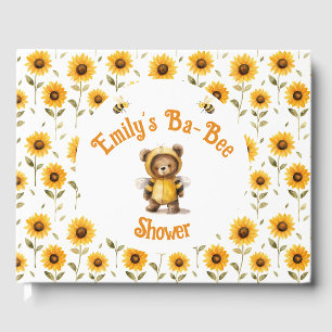 Cute Honey Bee Bear Ba-Bee Shower Guest Book