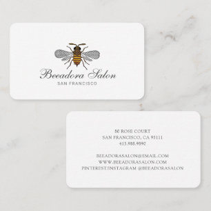 Cute Honey Bee Beauty And Hair Salon Business Card