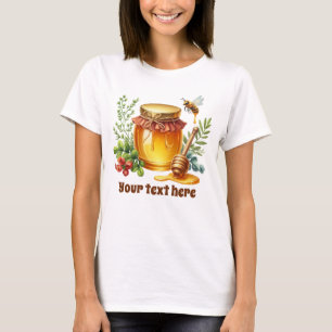 Cute honey bee lovers vendors add text  T-Shirt