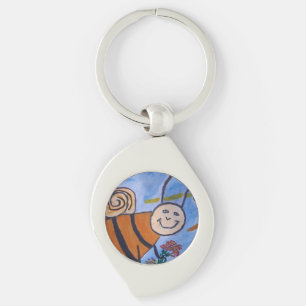 Cute Honey Bee Metal Key Ring