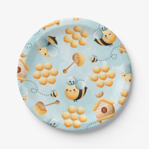 Cute Honey Bee Paper Plates